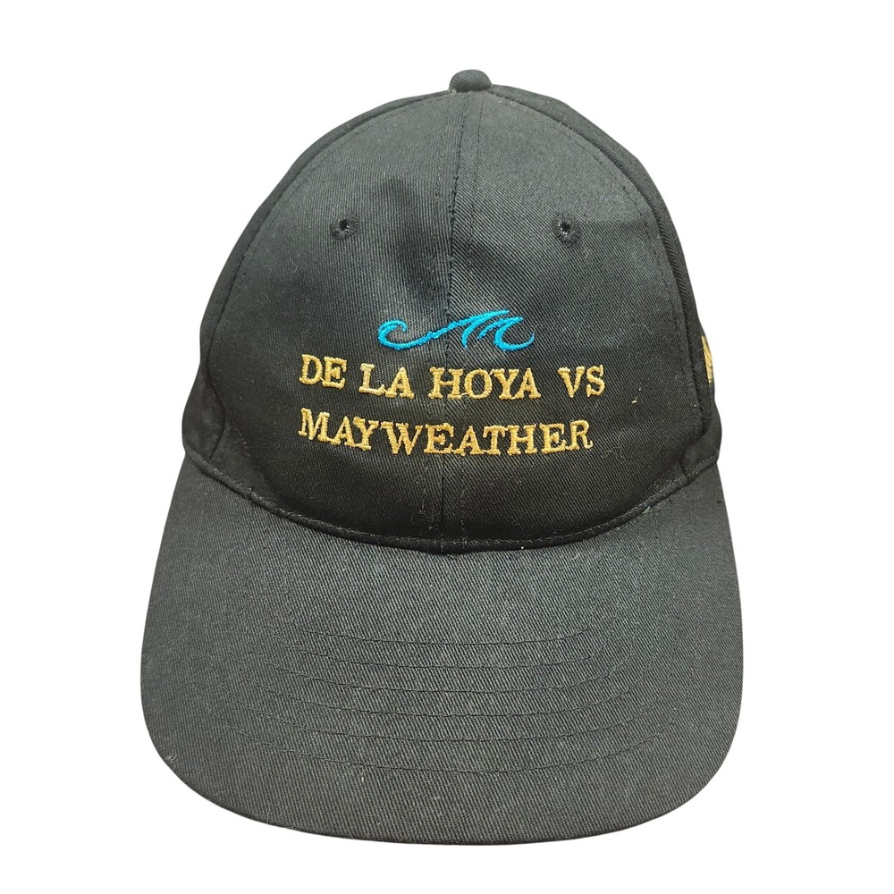 Vintage De La Hoya vs Mayweather Boxing Hat Cap Black Otto 5.5.07